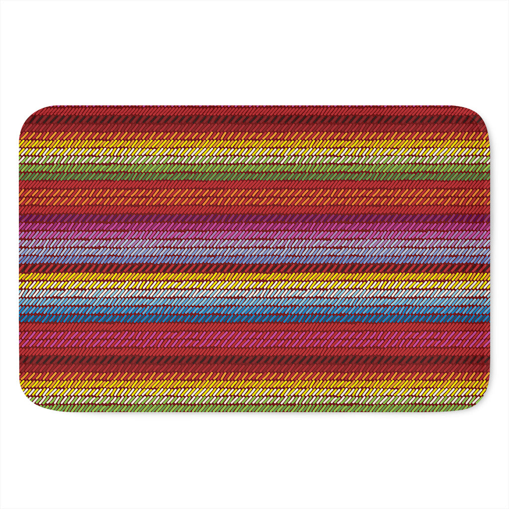 Colorful Mexican Woven Pattern Print Indoor Door Mat