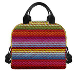 Colorful Mexican Woven Pattern Print Insulated Lunch Bag