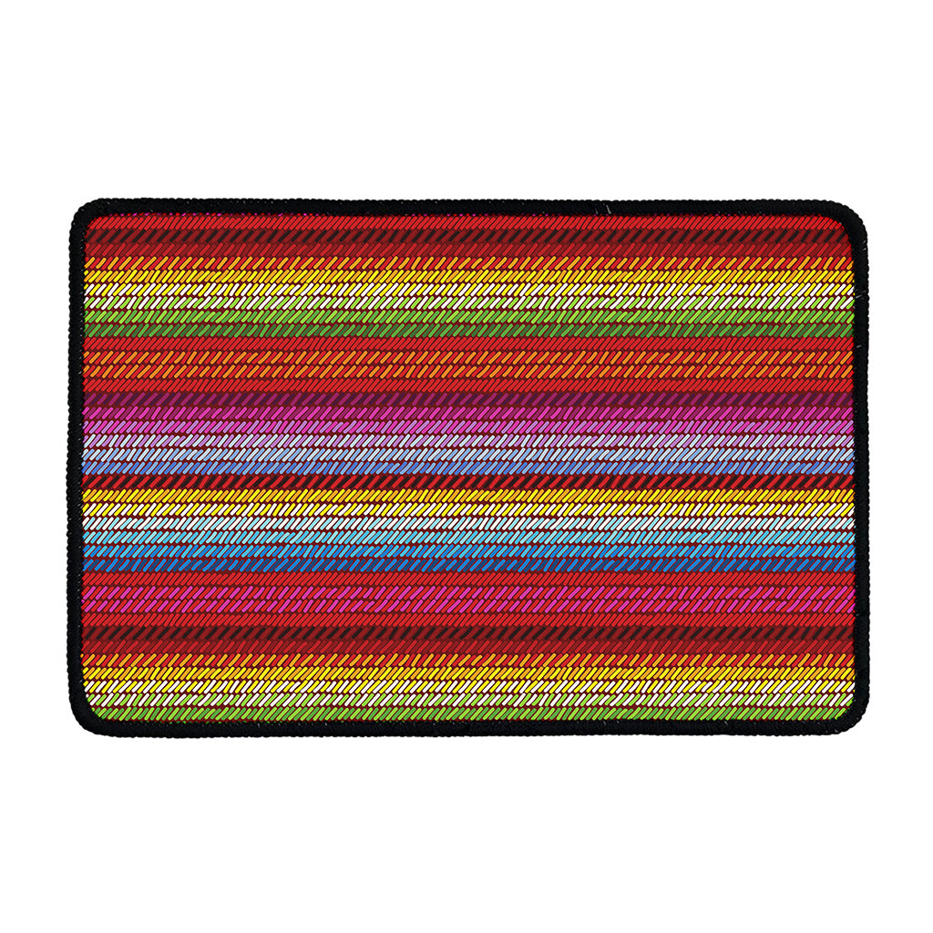 Colorful Mexican Woven Pattern Print Kitchen Mat