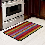 Colorful Mexican Woven Pattern Print Kitchen Mat