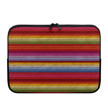 Colorful Mexican Woven Pattern Print Laptop Sleeve