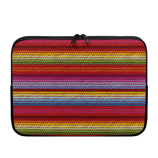 Colorful Mexican Woven Pattern Print Laptop Sleeve