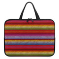 Colorful Mexican Woven Pattern Print Laptop Sleeve With Handle