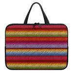 Colorful Mexican Woven Pattern Print Laptop Sleeve With Handle
