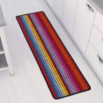 Colorful Mexican Woven Pattern Print Long Kitchen Mat