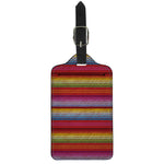 Colorful Mexican Woven Pattern Print Luggage Tag