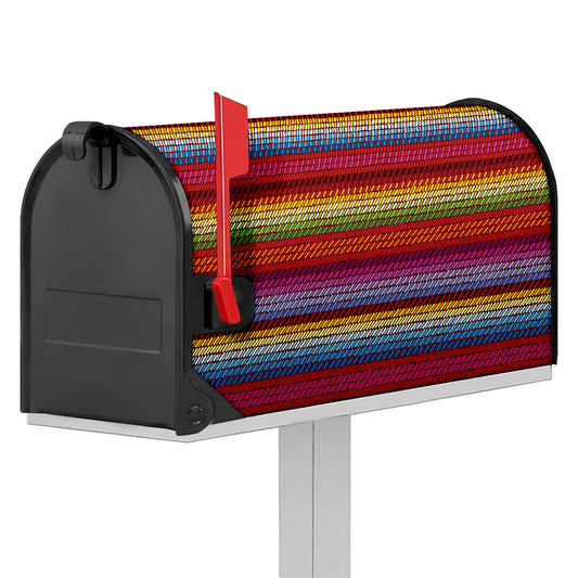 Colorful Mexican Woven Pattern Print Mailbox Cover