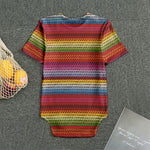 Colorful Mexican Woven Pattern Print Men's Bodysuit