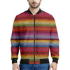 Colorful Mexican Woven Pattern Print Men's Bomber Jacket