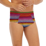 Colorful Mexican Woven Pattern Print Men's Briefs