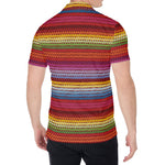 Colorful Mexican Woven Pattern Print Men's Shirt