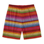 Colorful Mexican Woven Pattern Print Men's Swim Trunks