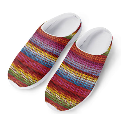 Colorful Mexican Woven Pattern Print Mesh Casual Shoes