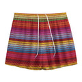 Colorful Mexican Woven Pattern Print Mesh Shorts