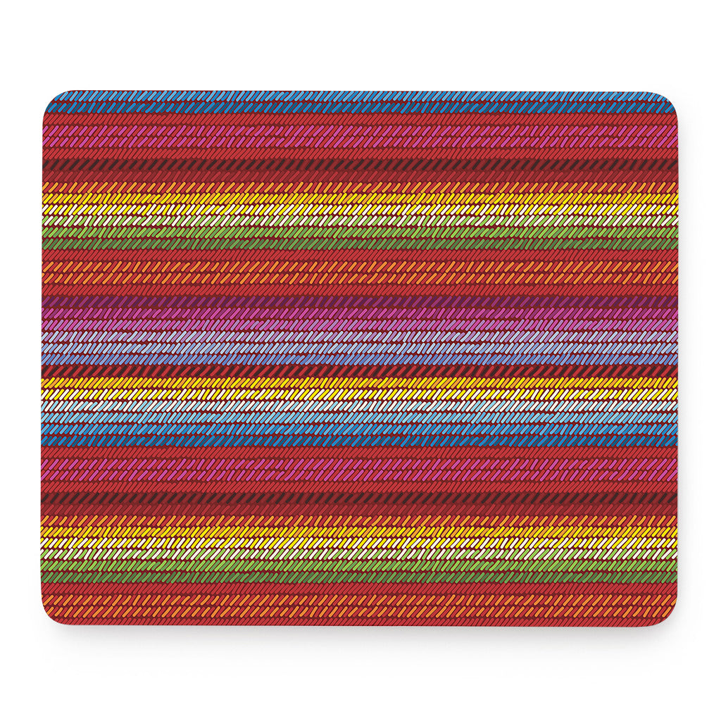 Colorful Mexican Woven Pattern Print Mouse Pad