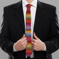 Colorful Mexican Woven Pattern Print Necktie