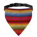Colorful Mexican Woven Pattern Print Over The Collar Dog Bandana