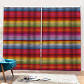 Colorful Mexican Woven Pattern Print Pencil Pleat Curtains