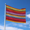 Colorful Mexican Woven Pattern Print Polyester Flag