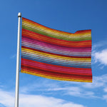 Colorful Mexican Woven Pattern Print Polyester Flag