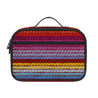 Colorful Mexican Woven Pattern Print Portable Lunch Bag