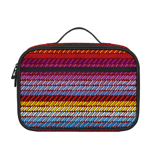Colorful Mexican Woven Pattern Print Portable Lunch Bag