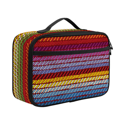 Colorful Mexican Woven Pattern Print Portable Lunch Bag