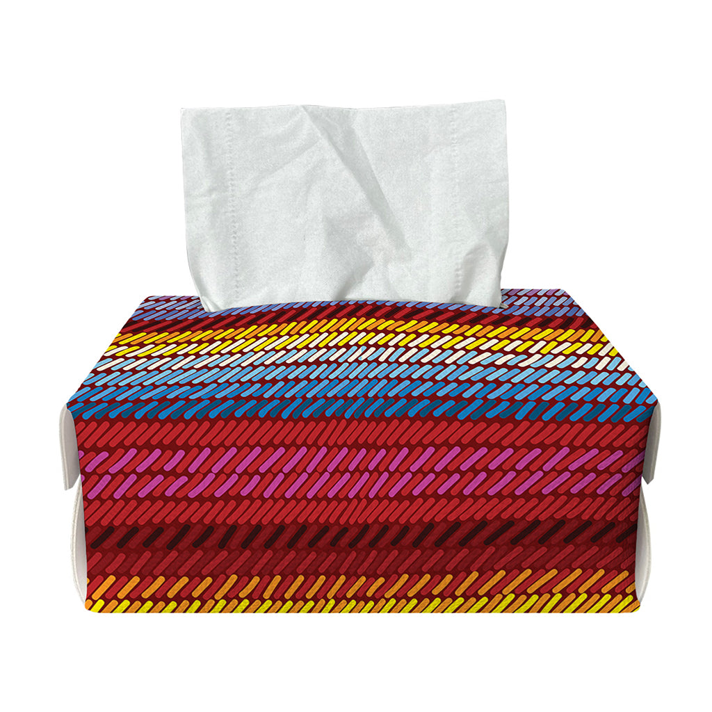 Colorful Mexican Woven Pattern Print Rectangle Tissue Box Cover
