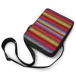 Colorful Mexican Woven Pattern Print Rectangular Crossbody Bag
