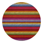 Colorful Mexican Woven Pattern Print Round Blanket