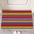 Colorful Mexican Woven Pattern Print Rubber Doormat