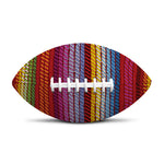 Colorful Mexican Woven Pattern Print Rugby Ball