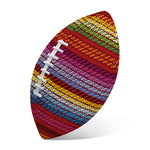 Colorful Mexican Woven Pattern Print Rugby Ball