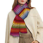 Colorful Mexican Woven Pattern Print Scarf