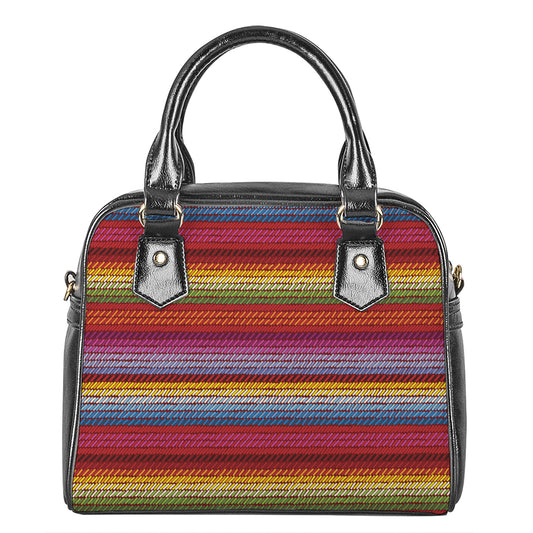 Colorful Mexican Woven Pattern Print Shoulder Handbag