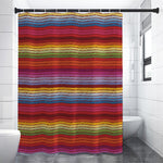 Colorful Mexican Woven Pattern Print Shower Curtain