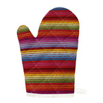 Colorful Mexican Woven Pattern Print Single Oven Mitt