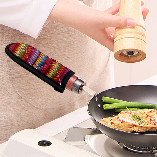 Colorful Mexican Woven Pattern Print Skillet Handle Cover