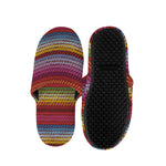 Colorful Mexican Woven Pattern Print Slippers