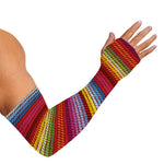 Colorful Mexican Woven Pattern Print Sun Protection Arm Sleeves