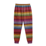 Colorful Mexican Woven Pattern Print Sweatpants