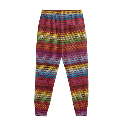 Colorful Mexican Woven Pattern Print Sweatpants
