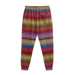 Colorful Mexican Woven Pattern Print Sweatpants