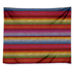 Colorful Mexican Woven Pattern Print Tapestry