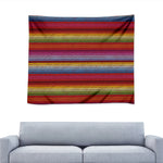 Colorful Mexican Woven Pattern Print Tapestry