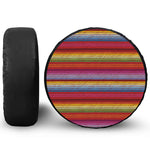 Colorful Mexican Woven Pattern Print Tire Cover