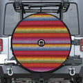 Colorful Mexican Woven Pattern Print Tire Cover With Camera Hole