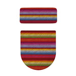 Colorful Mexican Woven Pattern Print Toilet Lid And Tank Cover Set