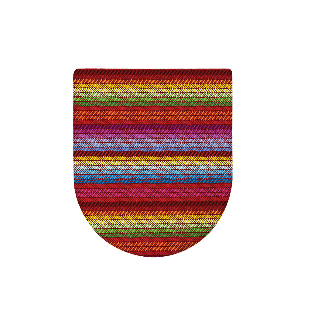 Colorful Mexican Woven Pattern Print Toilet Lid Cover