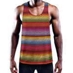Colorful Mexican Woven Pattern Print Training Tank Top
